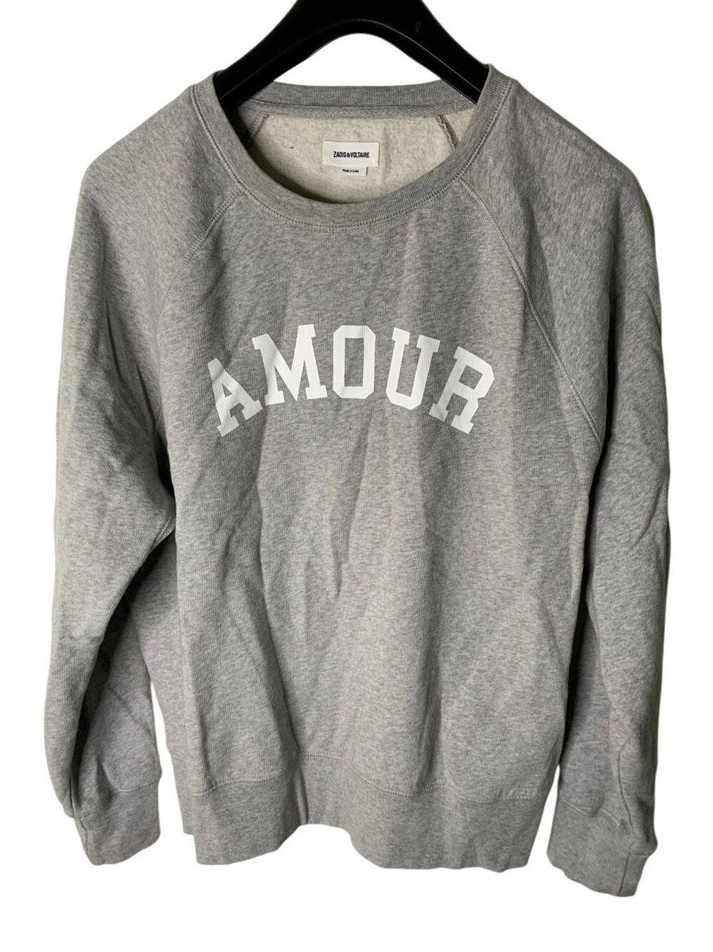 Zadig and Voltaire Amour gray sweatshirt women's size large